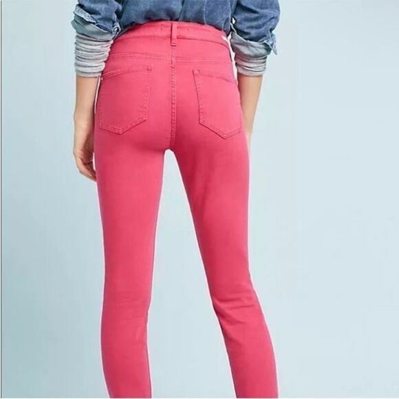 Anthropologie Pilcro Mid Rise Skinny Jeans in Pink - Picture 3 of 10